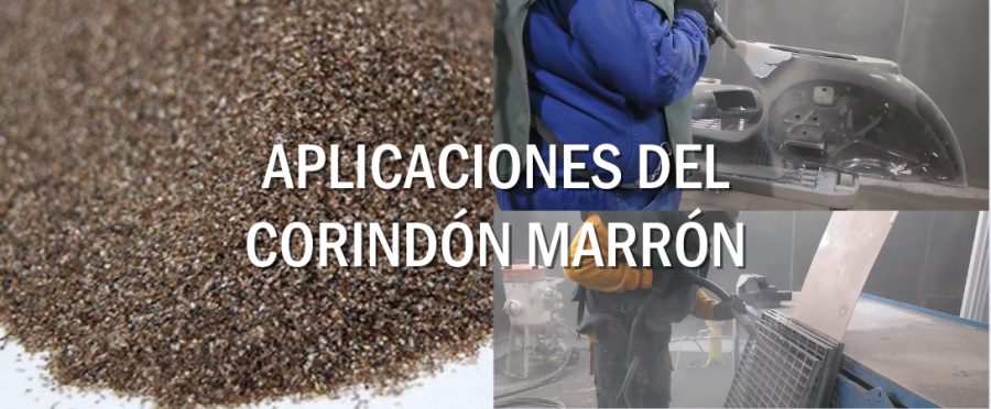 El corindón marrón se utiliza principalmente en cabinas de chorreado.