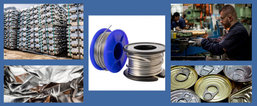 Estaño Metal, su papel en la Fundición, cuya producción está en manos de China y Rusia